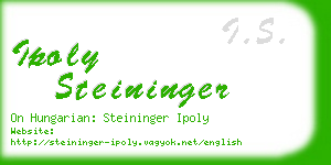 ipoly steininger business card